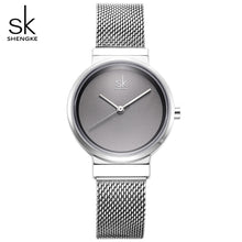 Load image into Gallery viewer, SHENGKE Simple Gray Watches Women