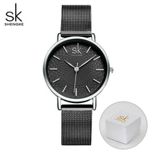 Load image into Gallery viewer, SHENGKE Simple Gray Watches Women