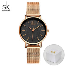 Load image into Gallery viewer, SHENGKE Simple Gray Watches Women