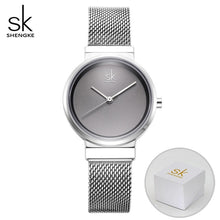 Load image into Gallery viewer, SHENGKE Simple Gray Watches Women